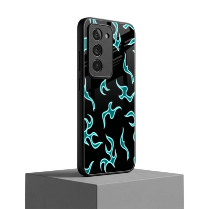 Lil Flames Black Blue redmi 15 5g mobile cover | shockproof glass phone case
