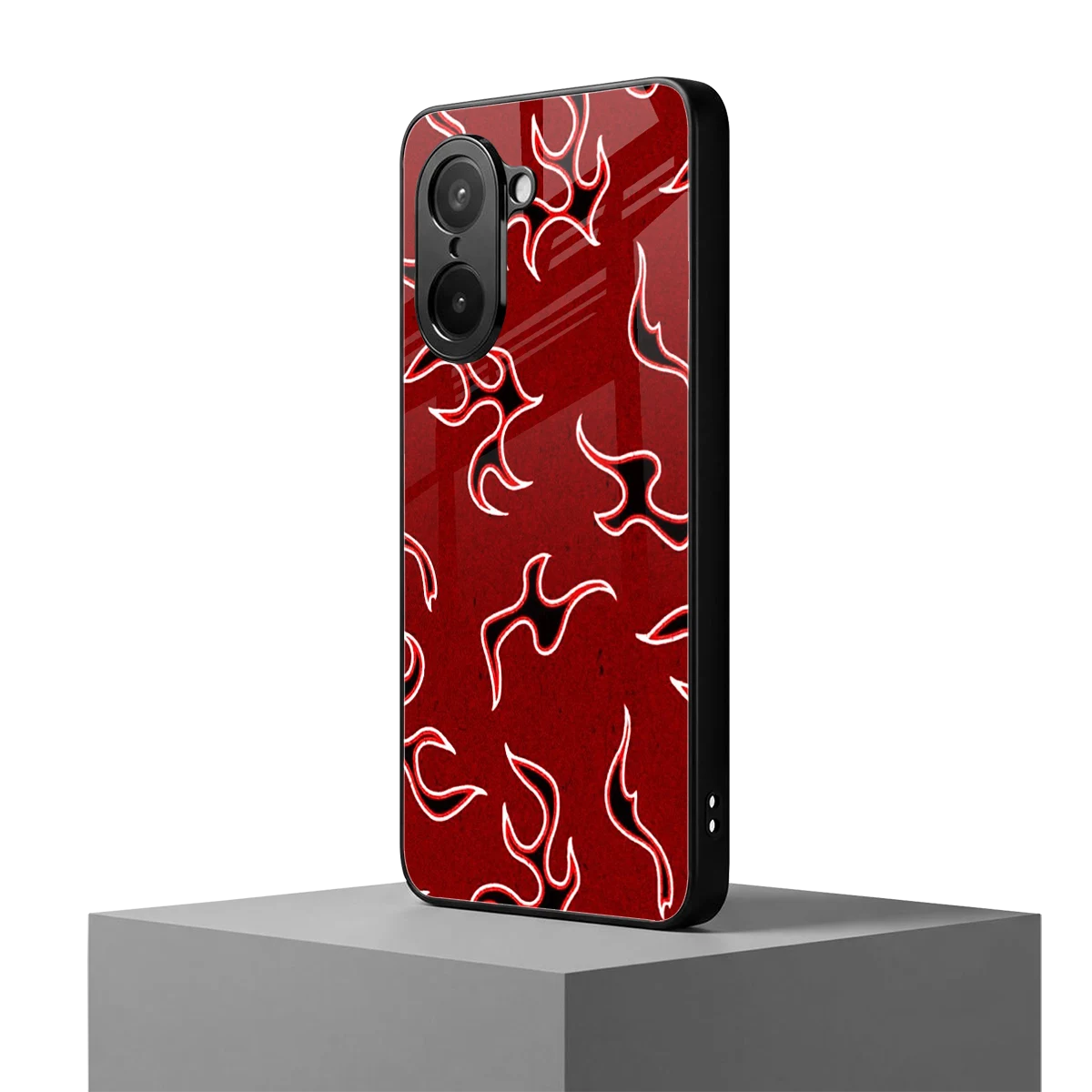 Lil Flames Black Red oneplus nord ce5 5g mobile cover | shockproof glass phone case