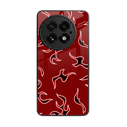 Lil Flames Black Red back phone cover | glass case for oneplus 13