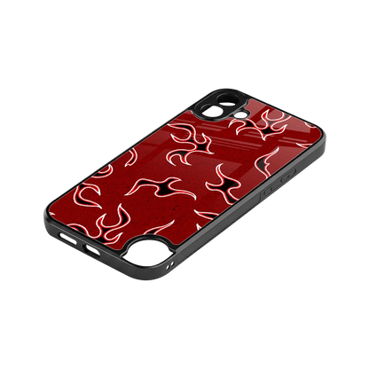 Lil Flames Black Red stylish phone case for cmf nothing phone 1 | glossy glass and slim fit