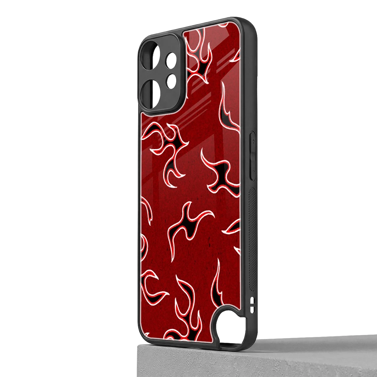 Lil Flames Black Red cmf nothing phone 2 pro mobile cover | shockproof glass phone case