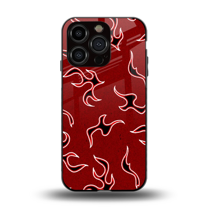Lil Flames Black Red back phone cover | glass case for iphone 13 pro