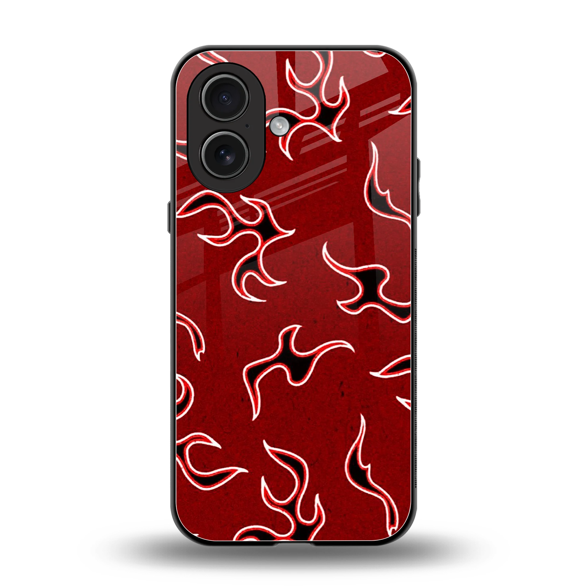 Lil Flames Black Red back phone cover | glass case for iphone 17