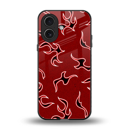 Lil Flames Black Red back phone cover | glass case for iphone 17