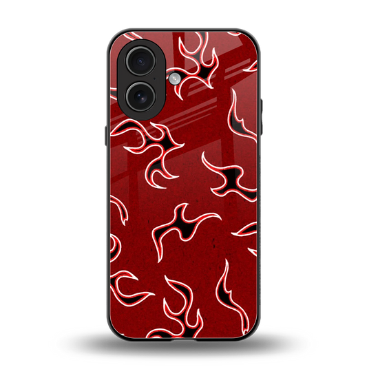 Lil Flames Black Red back phone cover | glass case for iphone 17