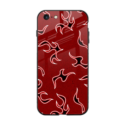 Lil Flames Black Red back phone cover | glass case for iphone 6s plus