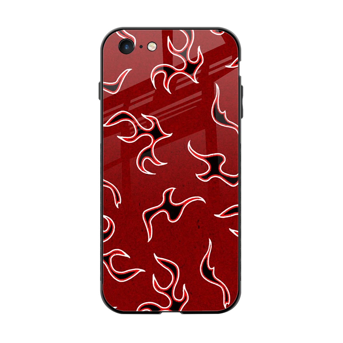 Lil Flames Black Red back phone cover | glass case for iphone 6s