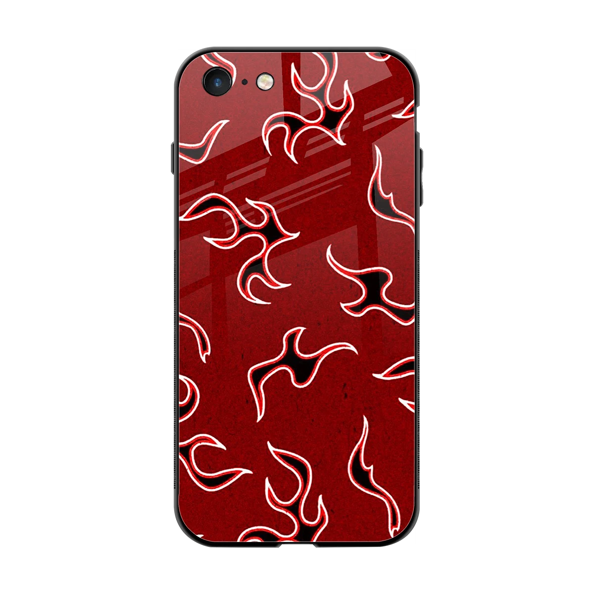 Lil Flames Black Red back phone cover | glass case for iphone 7