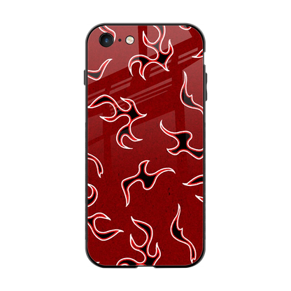 Lil Flames Black Red back phone cover | glass case for iphone 7