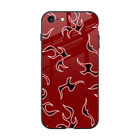 Lil Flames Black Red back phone cover | glass case for iphone 7