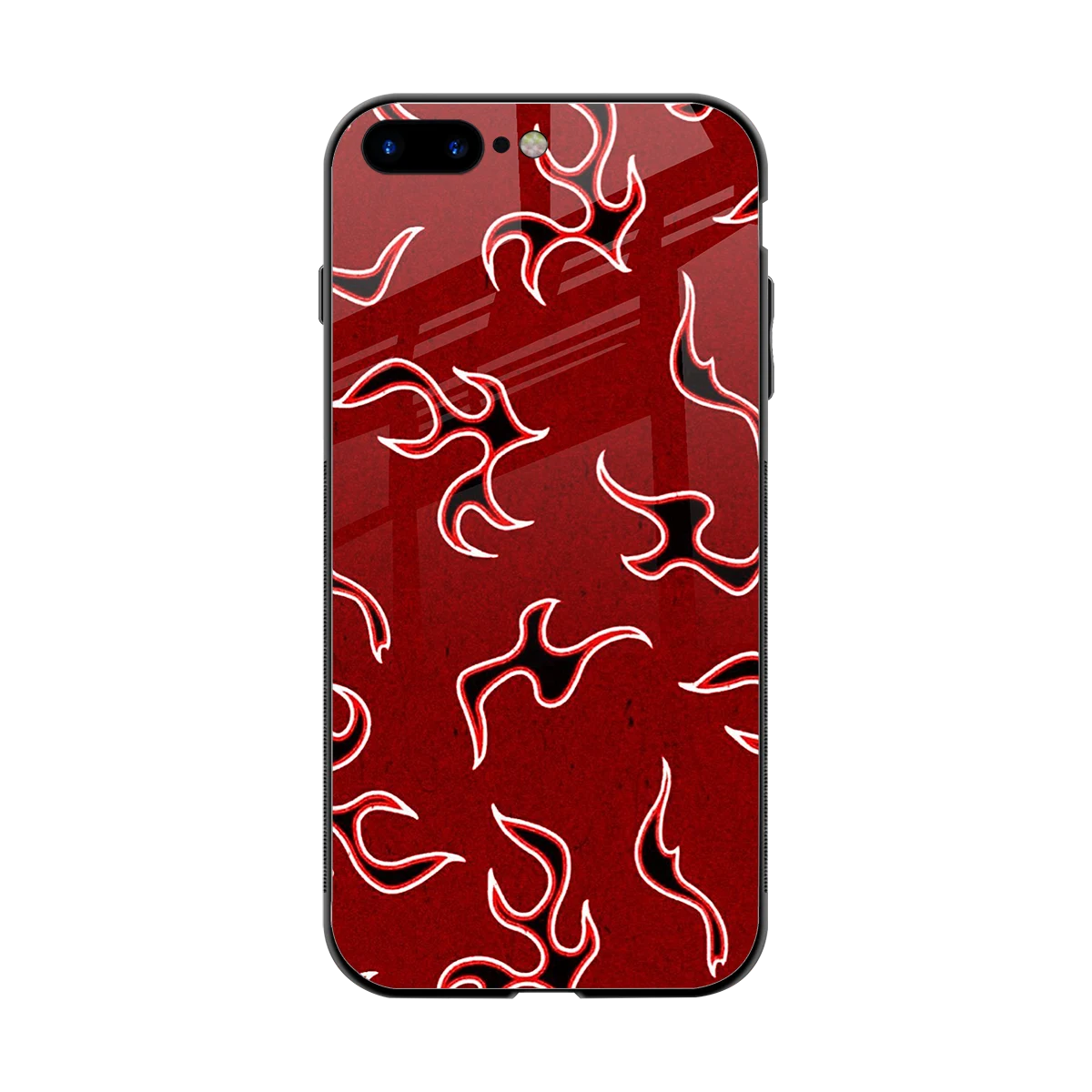 Lil Flames Black Red back phone cover | glass case for iphone 8 plus