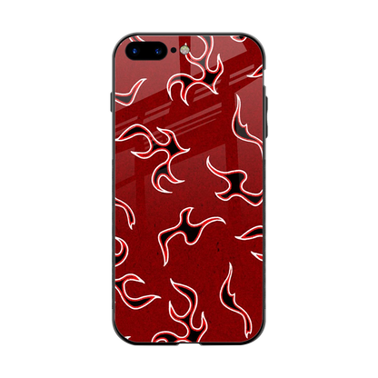 Lil Flames Black Red back phone cover | glass case for iphone 8 plus
