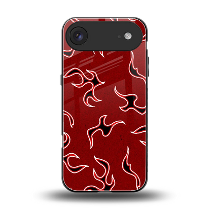 Lil Flames Black Red back phone cover | glass case for iphone air