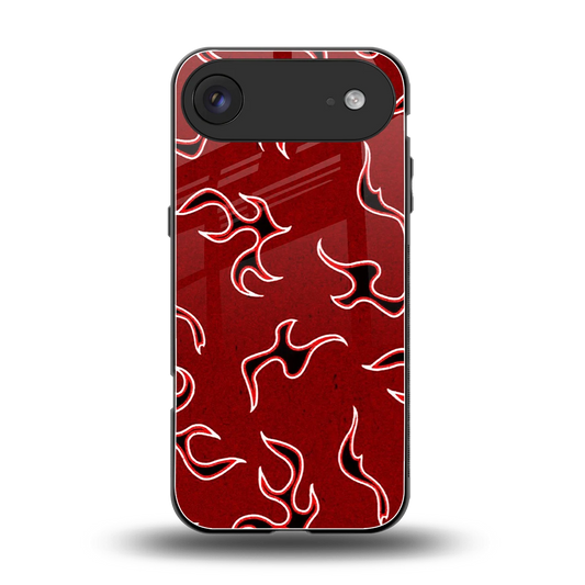 Lil Flames Black Red back phone cover | glass case for iphone air