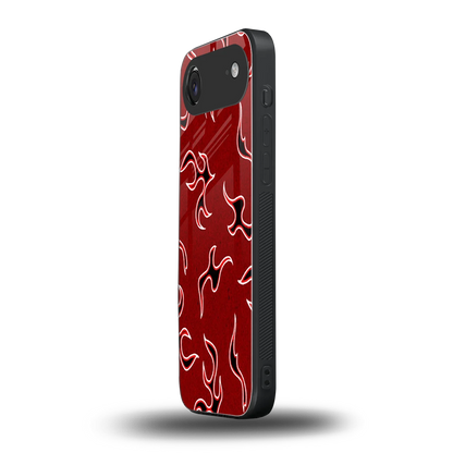 Lil Flames Black Red iphone air mobile cover | shockproof glass phone case