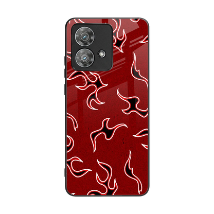 Lil Flames Black Red back phone cover | glass case for motorola edge 40 neo 5g