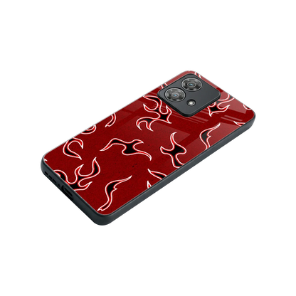 Lil Flames Black Red stylish phone case for motorola edge 40 neo 5g | glossy glass and slim fit