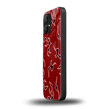 Lil Flames Black Red nothing phone 1 mobile cover | shockproof glass phone case