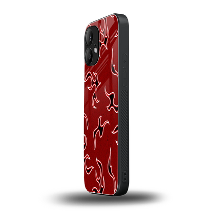 Lil Flames Black Red nothing phone 2 mobile cover | shockproof glass phone case