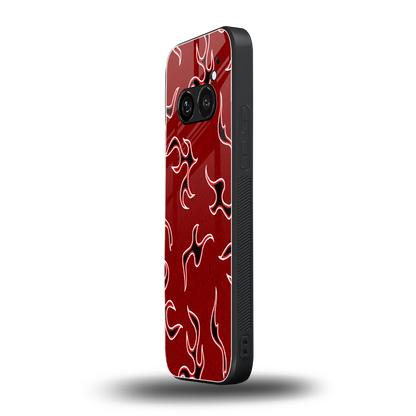 Lil Flames Black Red nothing phone 2a mobile cover | shockproof glass phone case
