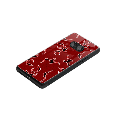 Lil Flames Black Red stylish phone case for nothing phone 2a plus | glossy glass and slim fit