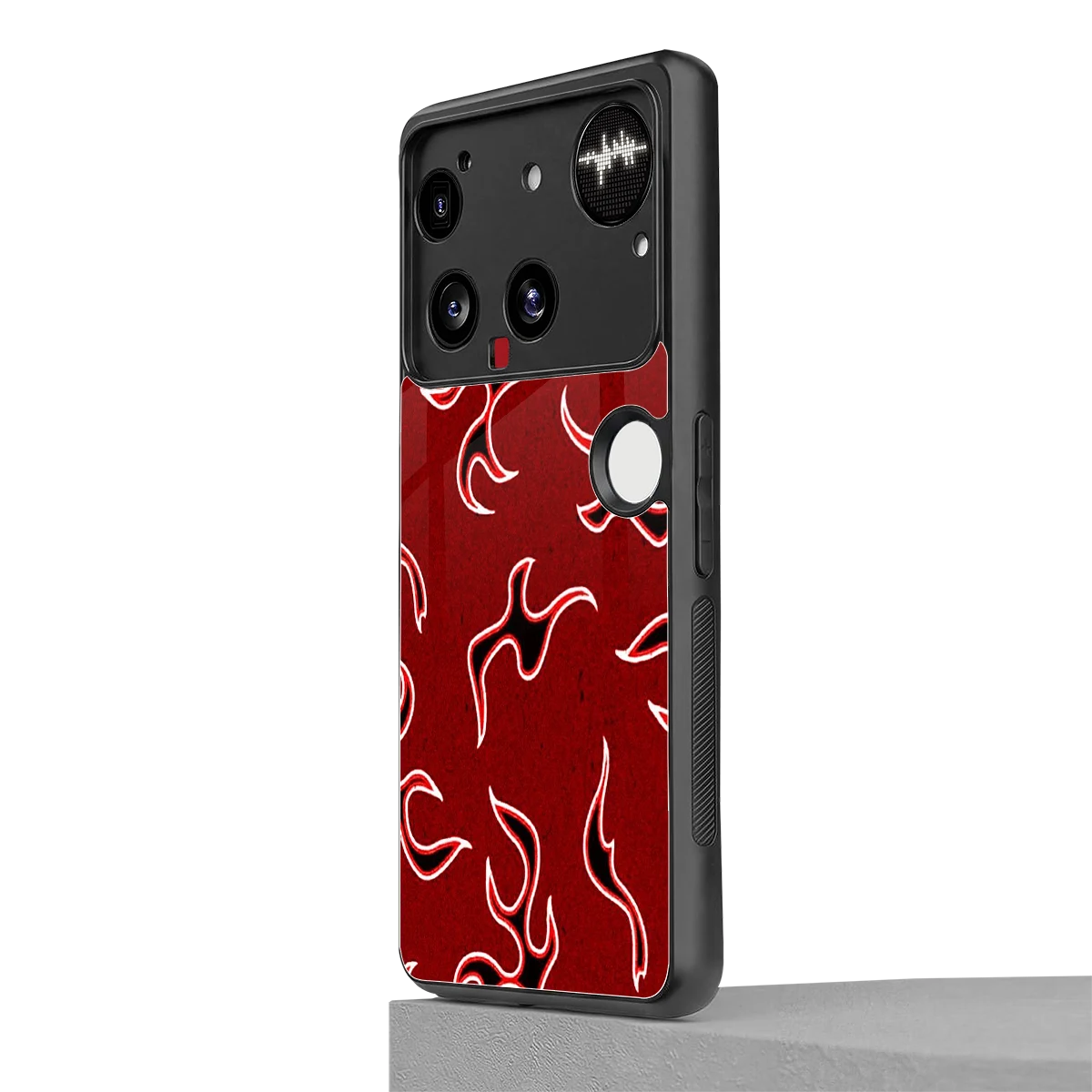Lil Flames Black Red nothing phone 3 mobile cover | shockproof glass phone case