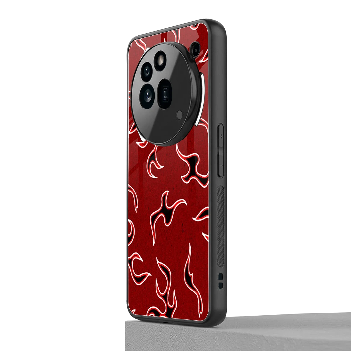 Lil Flames Black Red nothing phone 3a pro mobile cover | shockproof glass phone case
