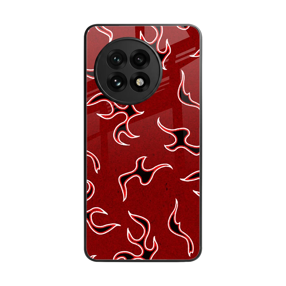 Lil Flames Black Red back phone cover | glass case for oneplus 13r