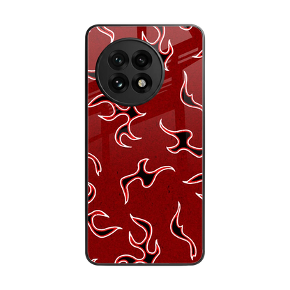 Lil Flames Black Red back phone cover | glass case for oneplus 13r