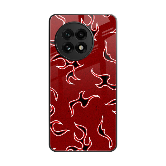Lil Flames Black Red back phone cover | glass case for oneplus 13r