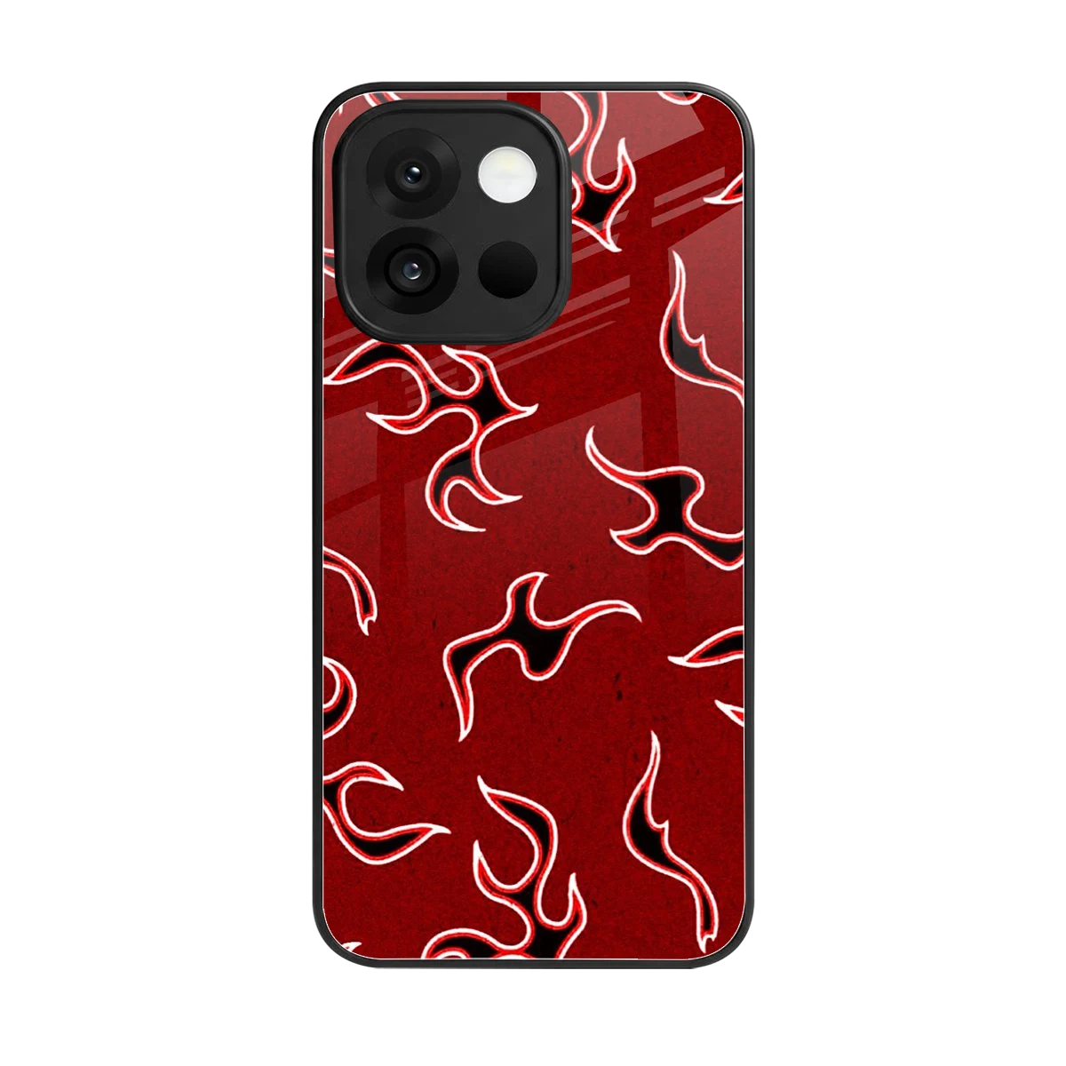 Lil Flames Black Red back phone cover | glass case for oneplus 13s