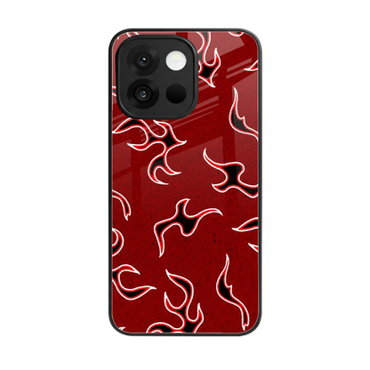 Lil Flames Black Red back phone cover | glass case for oneplus 13s