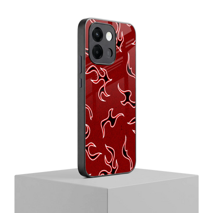 Lil Flames Black Red oneplus 13s mobile cover | shockproof glass phone case