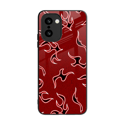 Lil Flames Black Red back phone cover | glass case for oneplus 15r