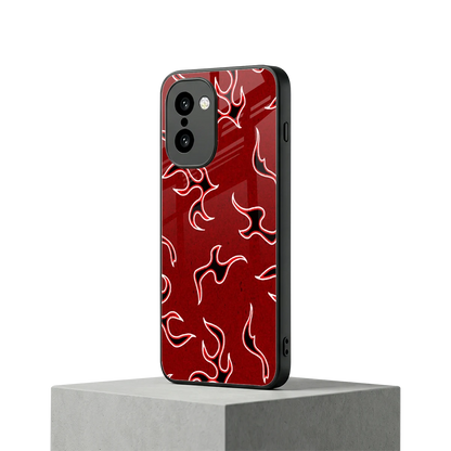 Lil Flames Black Red oneplus 15r mobile cover | shockproof glass phone case