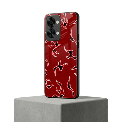 Lil Flames Black Red oneplus nord 2t mobile cover | shockproof glass phone case