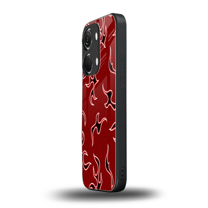 Lil Flames Black Red oneplus nord 3 mobile cover | shockproof glass phone case