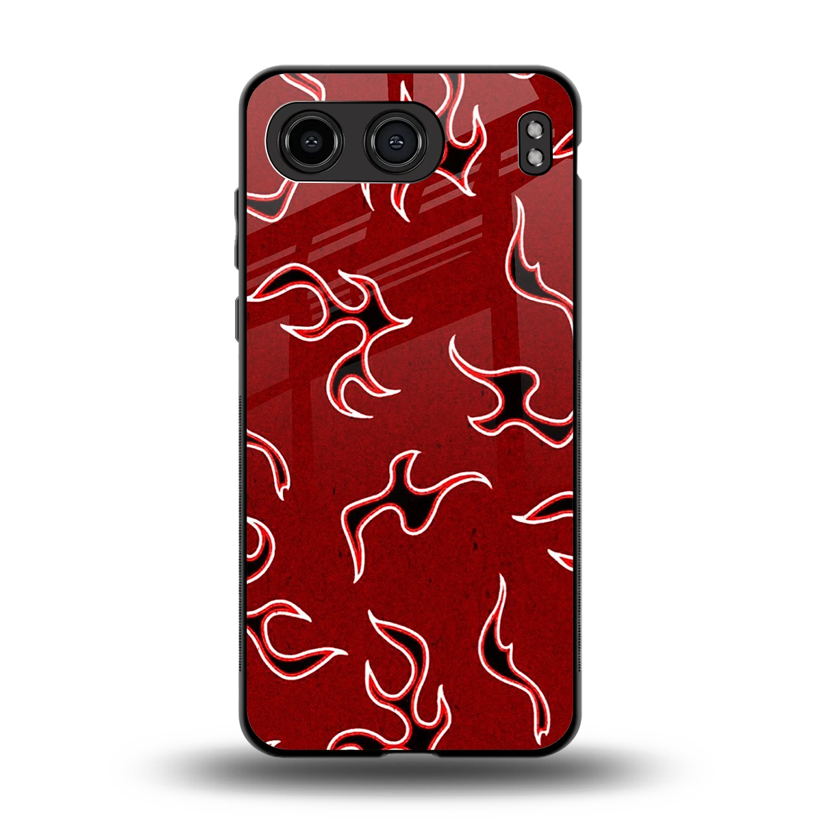 Lil Flames Black Red back phone cover | glass case for oneplus nord 4