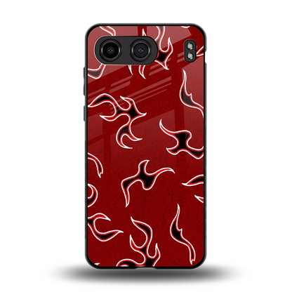 Lil Flames Black Red back phone cover | glass case for oneplus nord 4