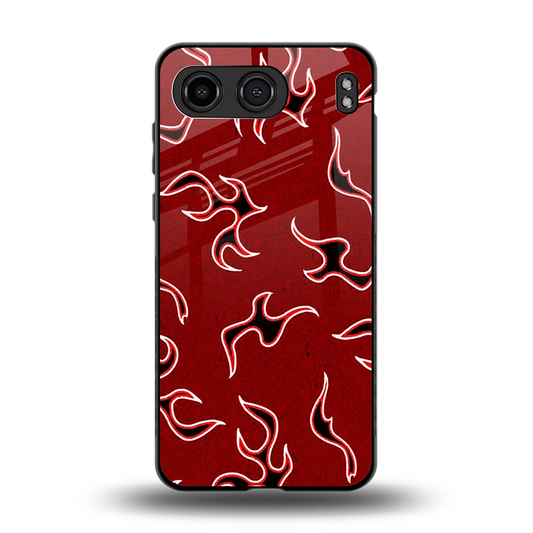 Lil Flames Black Red back phone cover | glass case for oneplus nord 4