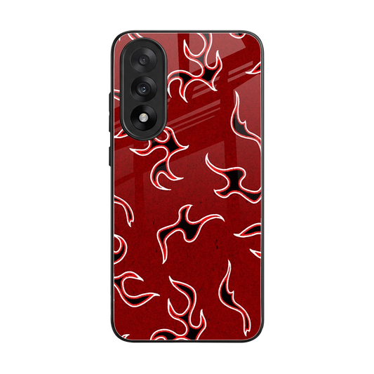 Lil Flames Black Red back phone cover | glass case for oneplus nord 5