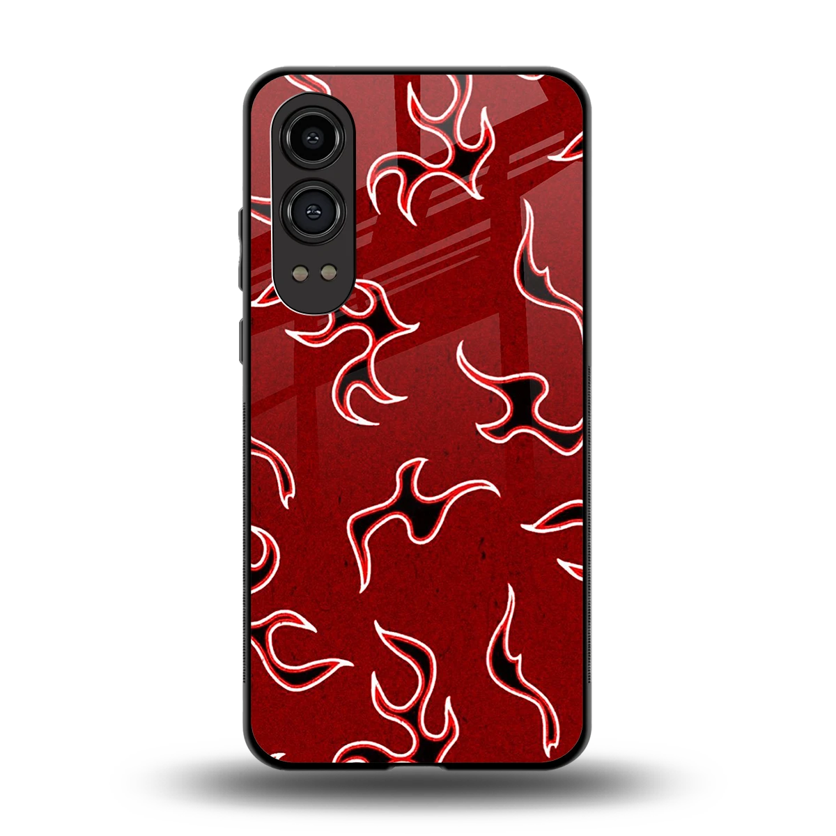 Lil Flames Black Red back phone cover | glass case for oneplus nord ce 4 lite