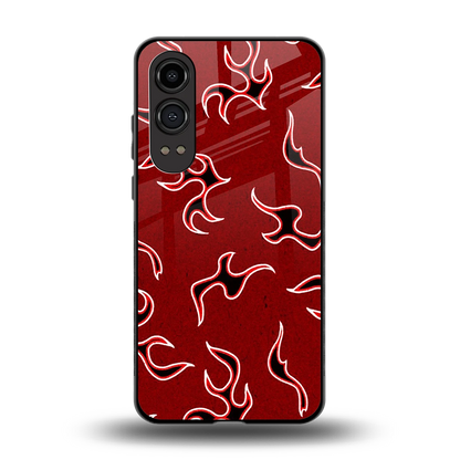 Lil Flames Black Red back phone cover | glass case for oneplus nord ce 4 lite