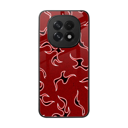 Lil Flames Black Red back phone cover | glass case for oppo f29 5g