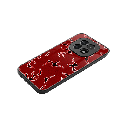 Lil Flames Black Red stylish phone case for oppo f29 5g | glossy glass and slim fit