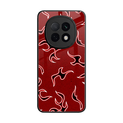 Lil Flames Black Red back phone cover | glass case for oppo f29 pro 5g