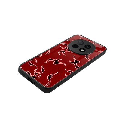 Lil Flames Black Red stylish phone case for oppo f29 pro 5g | glossy glass and slim fit