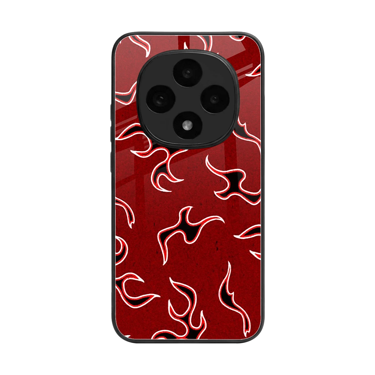 Lil Flames Black Red back phone cover | glass case for oppo f31 pro 5g