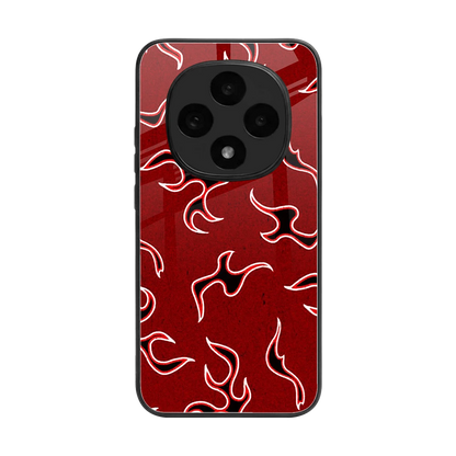 Lil Flames Black Red back phone cover | glass case for oppo f31 pro 5g