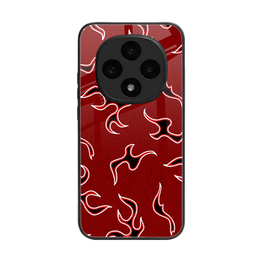 Lil Flames Black Red back phone cover | glass case for oppo f31 pro 5g